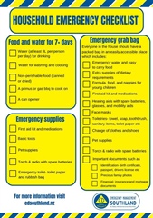 Household Emergency Checklist