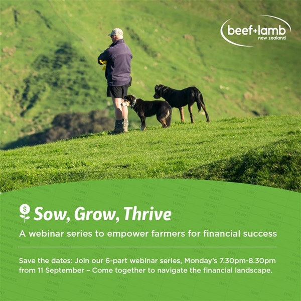 Sow, Grow, Thrive: with B+LNZ - empower farmers for financial success - six online sessions!