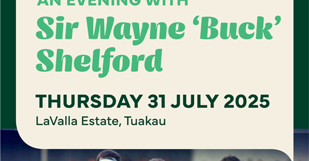 Save the Date – An Evening with Sir Wayne ‘Buck’ Shelford - Tuakau, Waikato