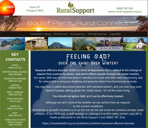 Bay of Plenty Rural Connect - Issue #32 - 5 August 2022