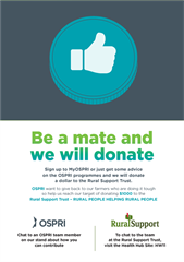 Be a mate and we will donate campaign with OSPRI