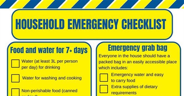 Household Emergency Checklist