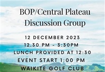 BOP/Central Plateau Discussion Group