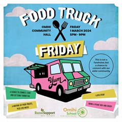 Food Truck Friday Fundraising Event - Omihi, North Canterbury