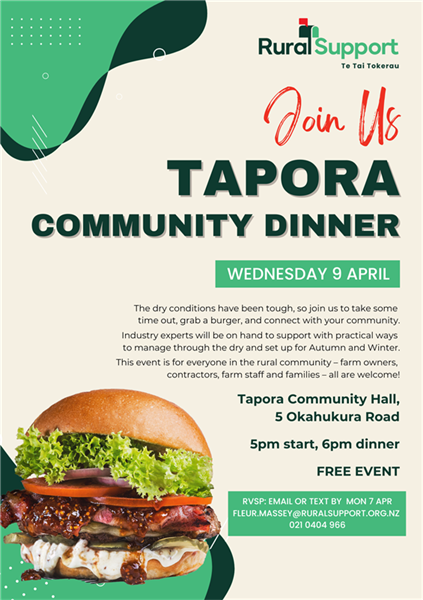 Community Dinner, Tapora