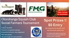 Otorohanga Squash Club Social Farmers Tournament - Otorohanga, Waikato