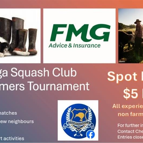 Otorohanga Squash Club Social Farmers Tournament - Otorohanga, Waikato